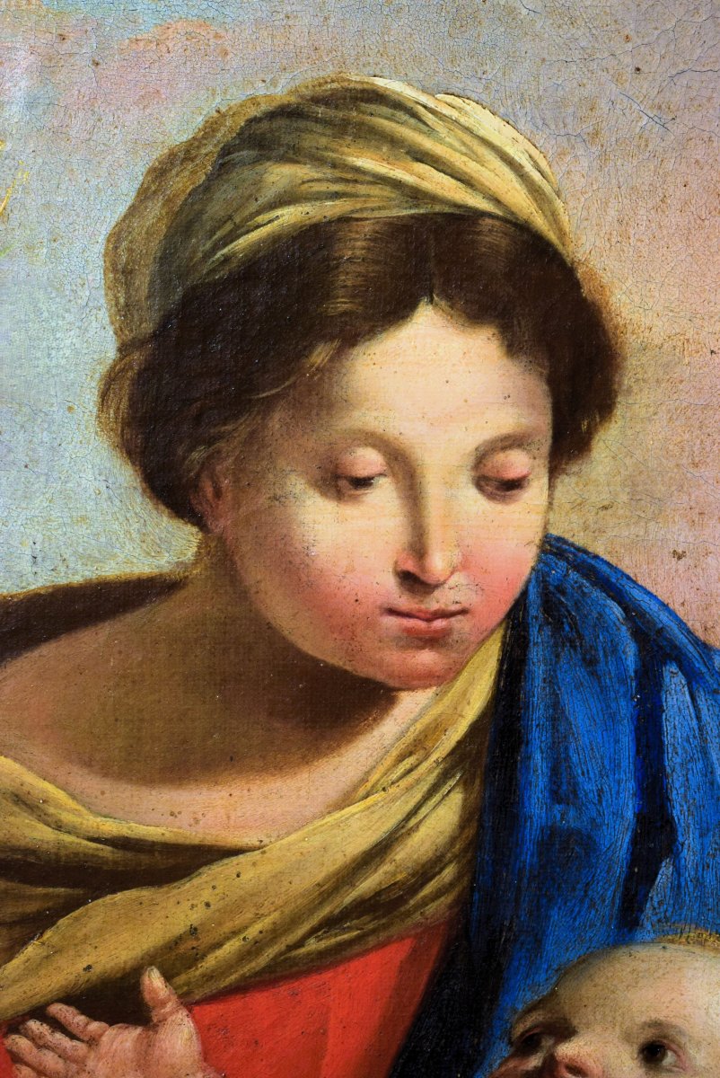 The Holy Family, Resting During The Flight Into Egypt - Simone Cantarini (pesaro 1612 – Verona 1648)-photo-3