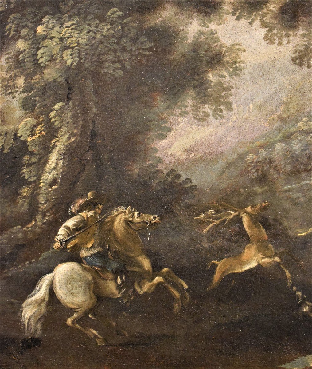 Chasse au Cerf - Pandolfo Reschi (Danzica1624-Firenze1699)-photo-4