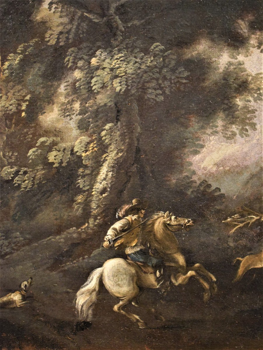 Chasse au Cerf - Pandolfo Reschi (Danzica1624-Firenze1699)-photo-3