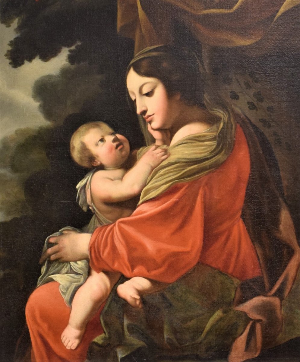 Virgin And Child French School Of The XVIIIth-photo-1