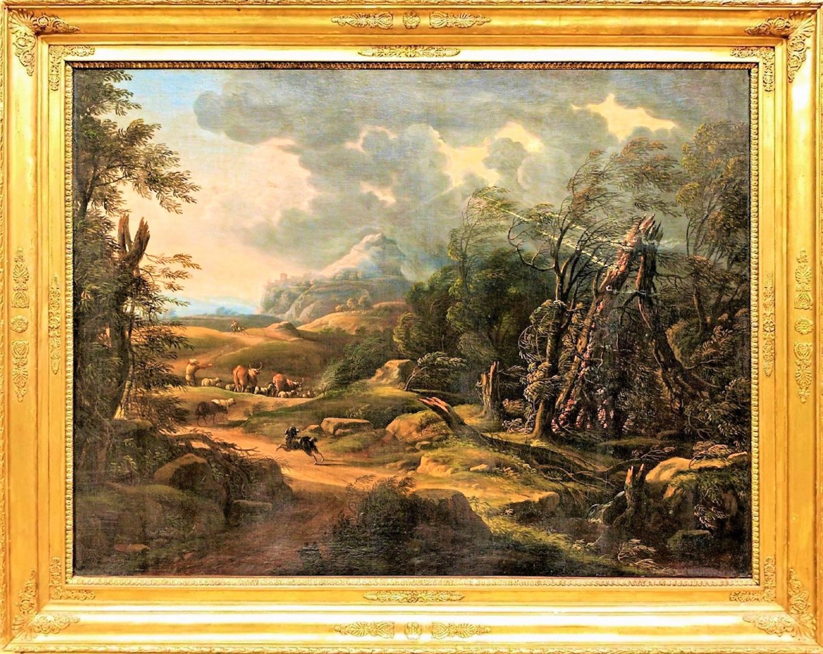 Carlo Antonio Tavella (1668 -1738)     Paysage Forestier 