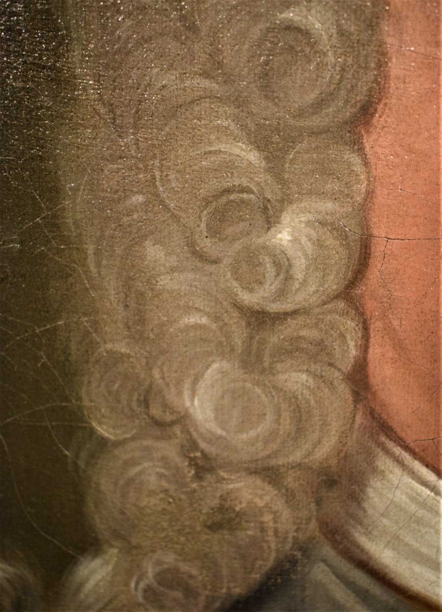 Pair Of Portraits, Workshop Of Nicolas De Largillière Around 1730-photo-3