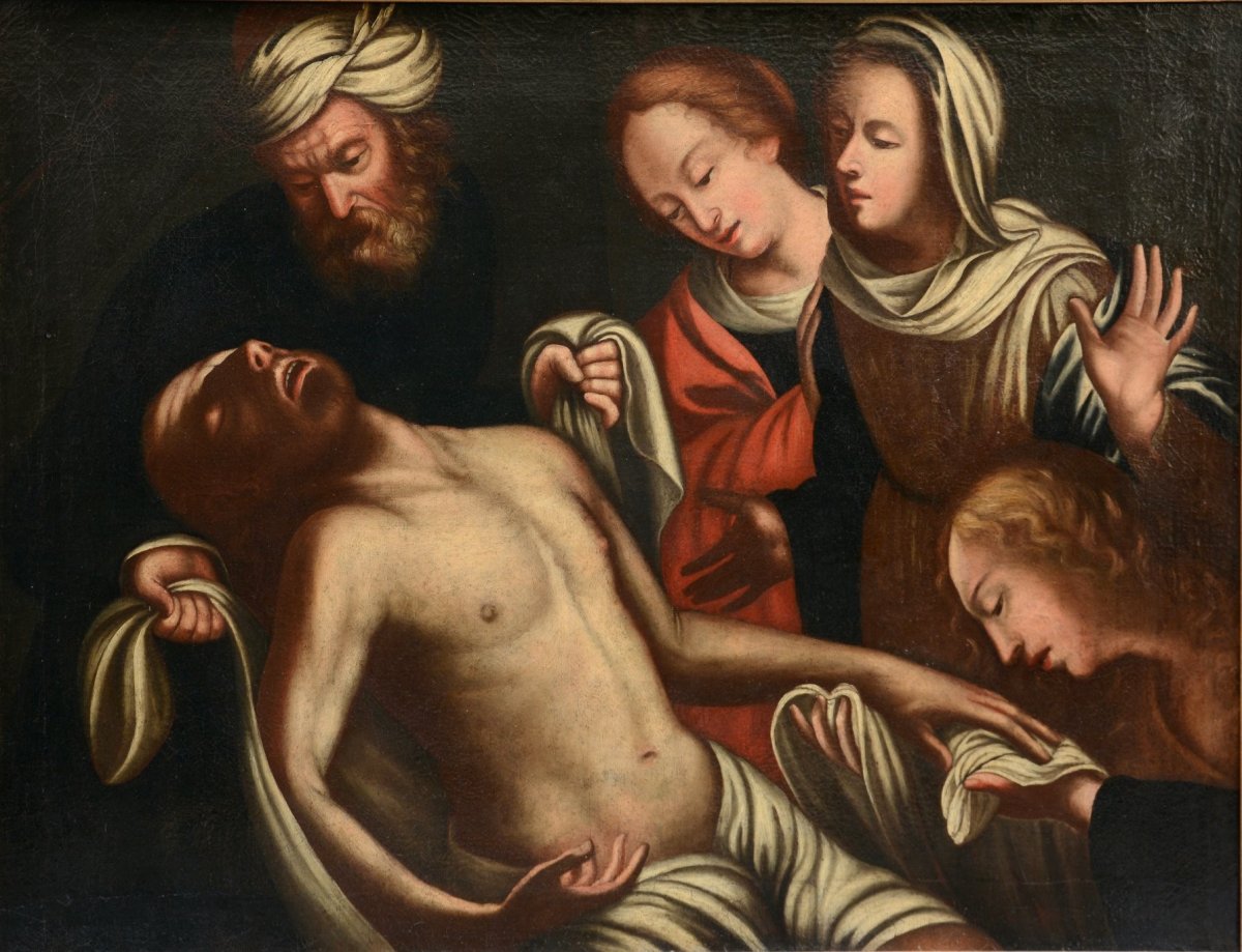 La Déploration du Christ  -  ècole Vénitienne du XVIè siècle-photo-3