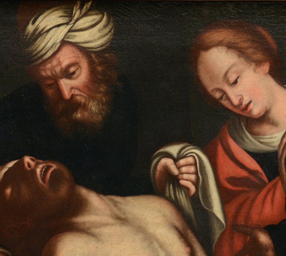 La Déploration du Christ  -  ècole Vénitienne du XVIè siècle-photo-4
