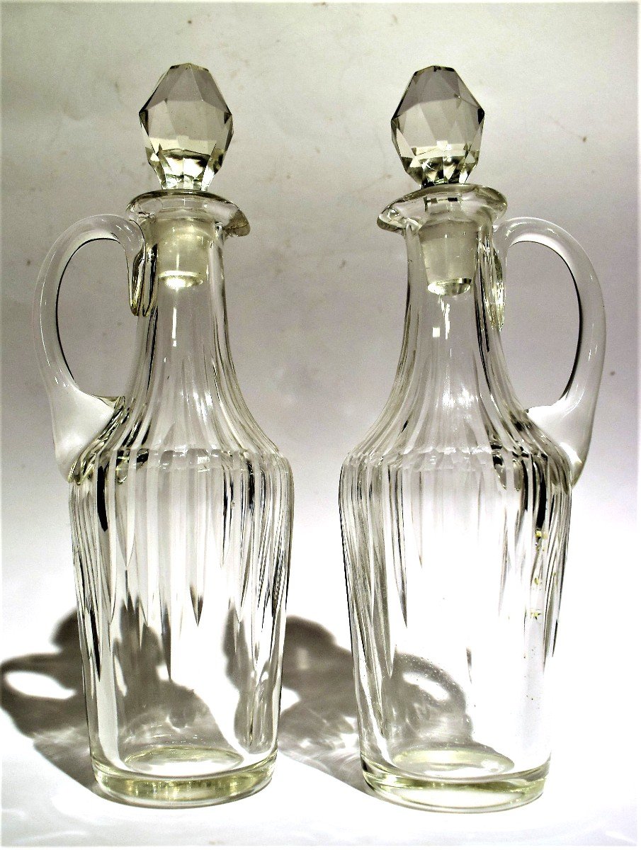 Oil Cruet Vinegar Silver 925 °°° Crystal Bottles-photo-1