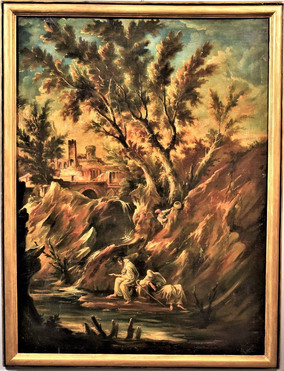 Fantastic Landscape - Alessandro Magnasco, Early 18th Century