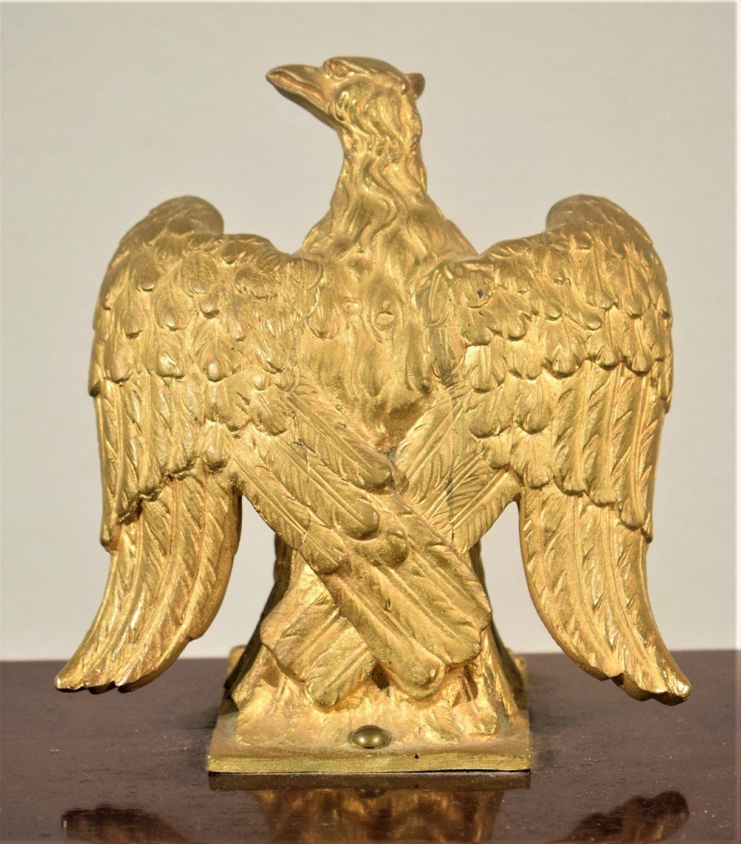 Portico Clock In Mahogany Decorated With Gilt Bronze - Return From Egypt-photo-5
