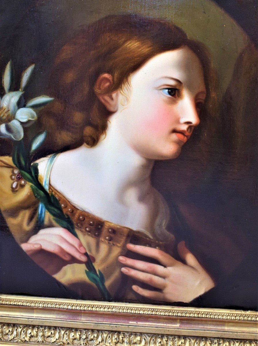 The Angel Of The Annunciation Elisabetta Sirani Emilian School-photo-3