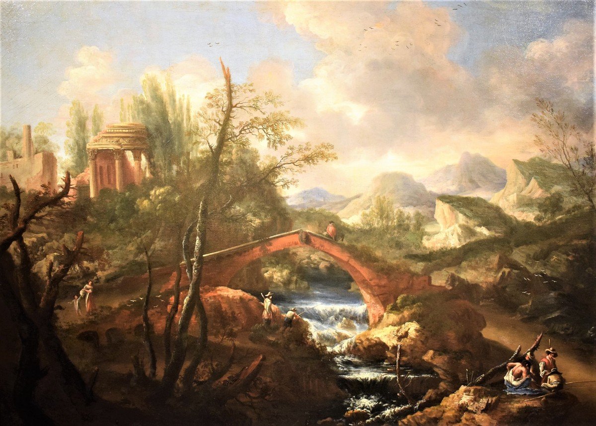 Bartolomeo Pedon (1665 - 1732)  Great Venetian Landscape -photo-2