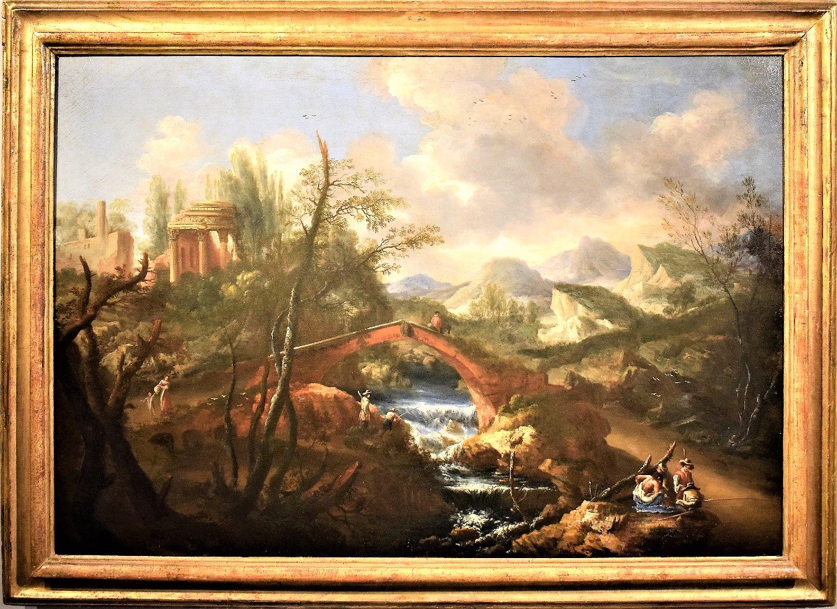 Bartolomeo Pedon (1665 - 1732)  Great Venetian Landscape 