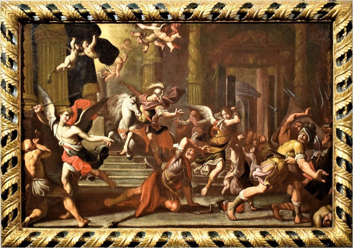 Heliodorus Expelled From The Temple - Orazio Talami (bologna 1624-1708)