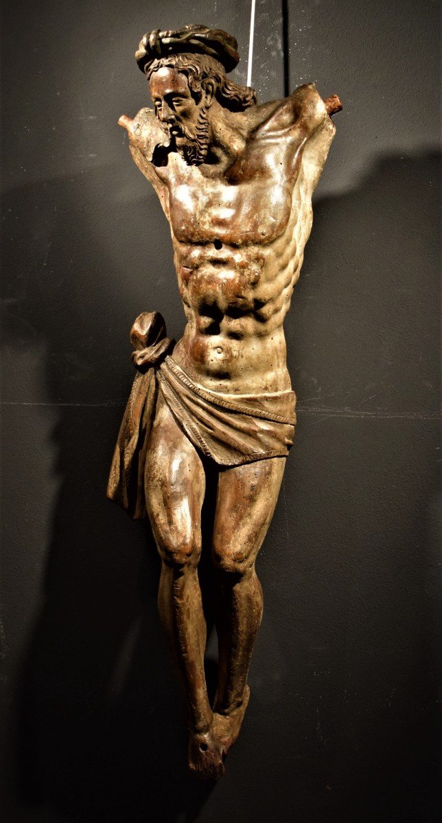 16th Century Christ Crucified In Walnut-photo-2