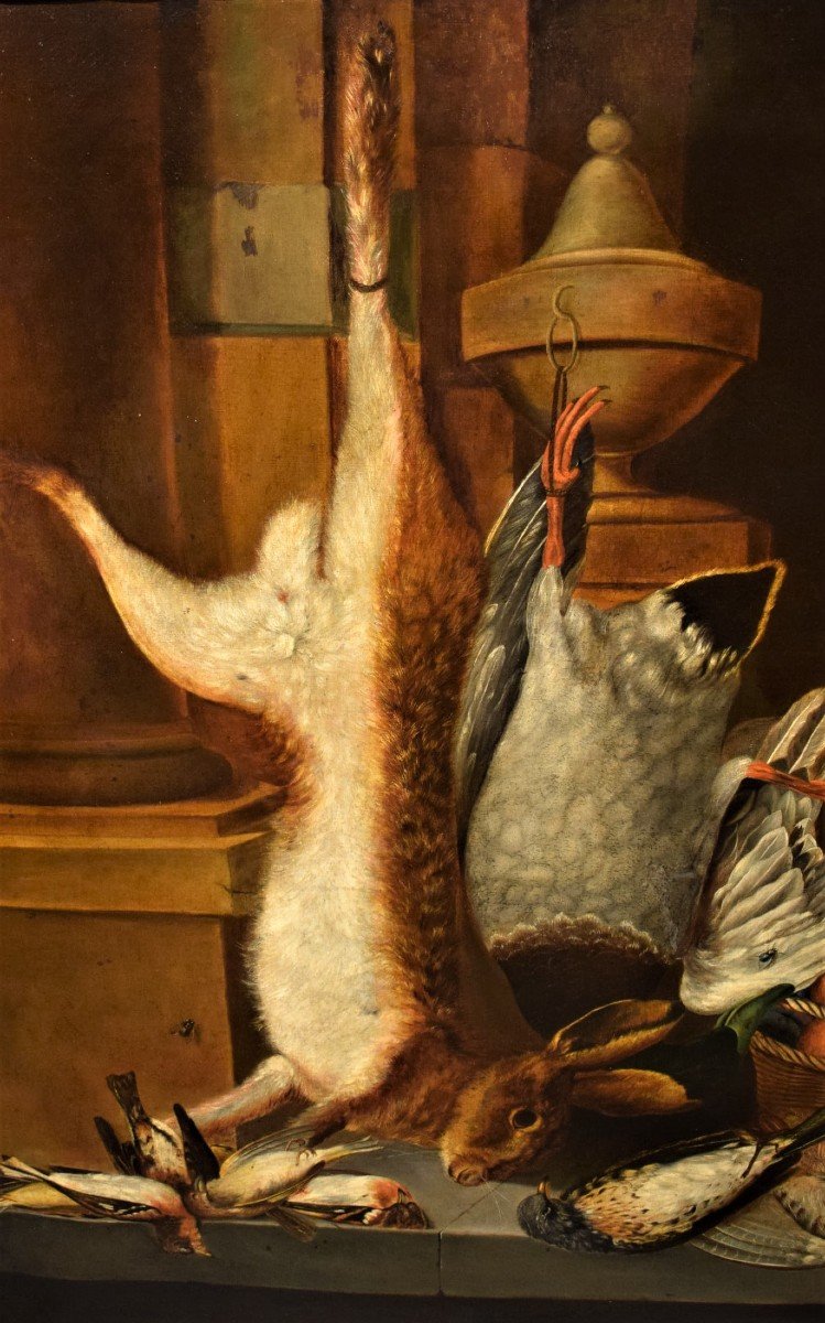 Still Life Of Game And Fruits - Jean-baptiste Oudry (paris1686 -1755)-photo-3