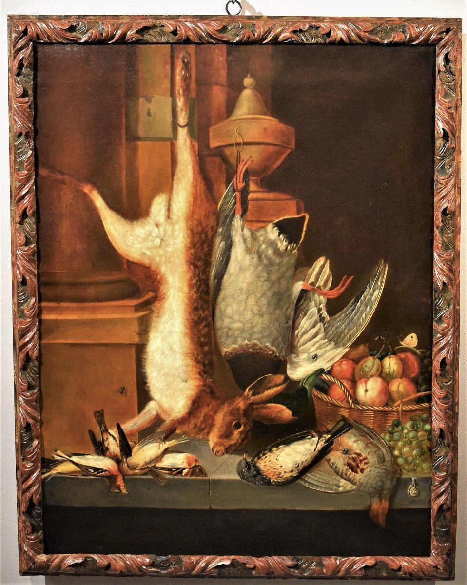 Still Life Of Game And Fruits - Jean-baptiste Oudry (paris1686 -1755)