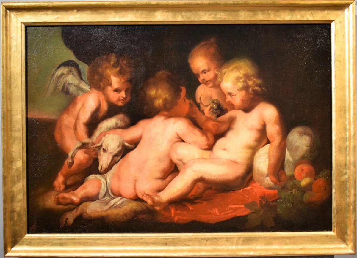 Bacchanale De Putti - School Of Peter Paul Rubens - XVIIth Century