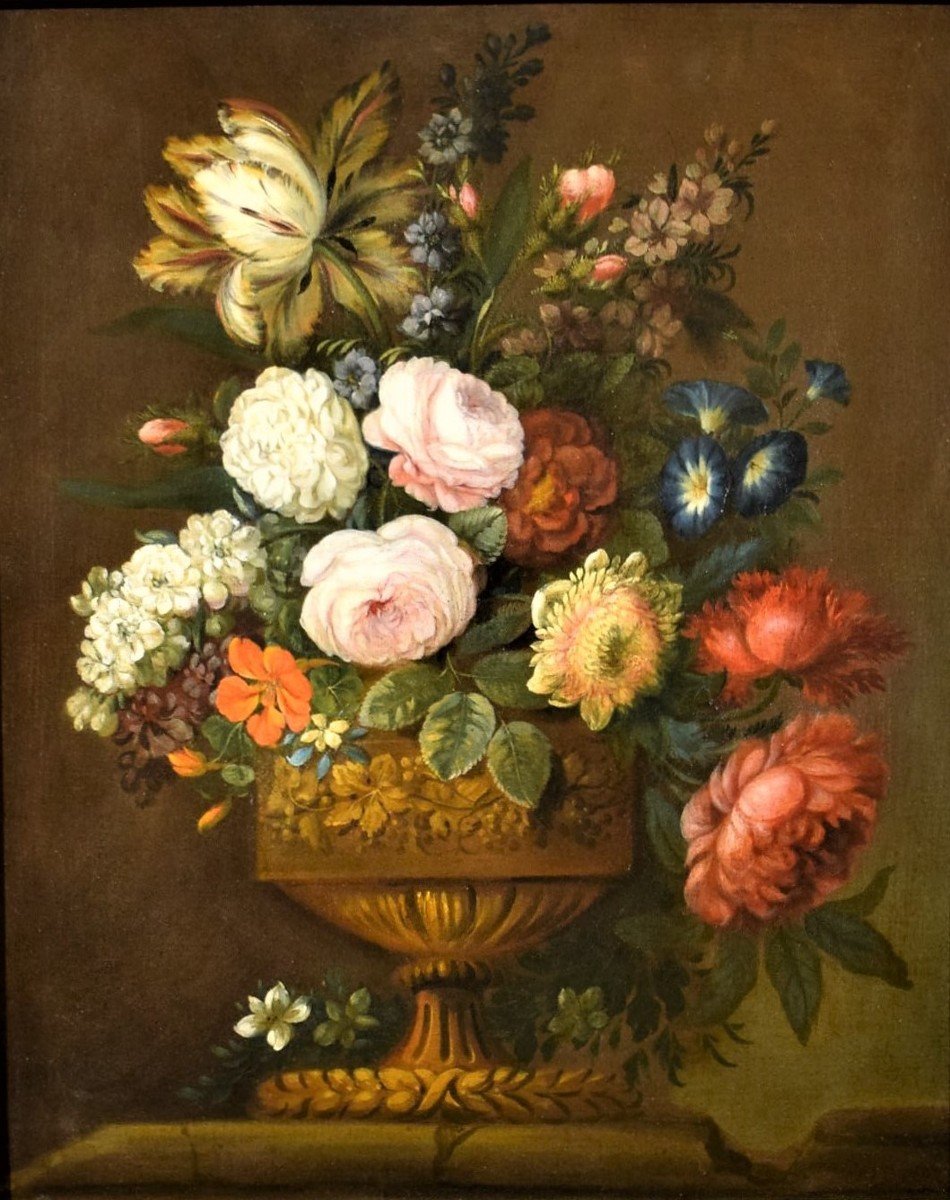 Nature morte de fleurs - Jean-Louis Prévost (Nointel 1760 - Paris 1810)-photo-2