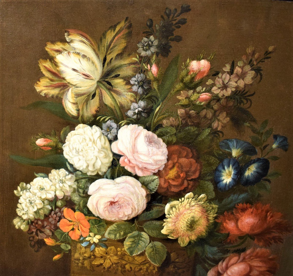 Nature morte de fleurs - Jean-Louis Prévost (Nointel 1760 - Paris 1810)-photo-3