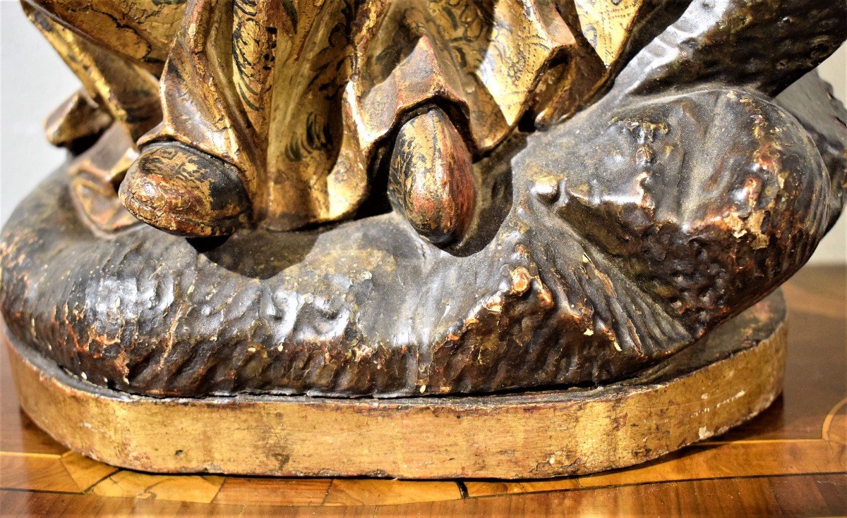 The Virgin Suffering Under The Carved And Gilded Wooden Cross-photo-3