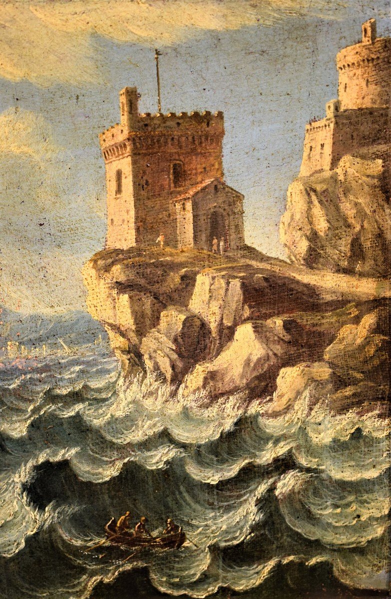 Marine orageuse  sur les côtes  Orazio Grevenbroeck (1676-1739)-photo-4