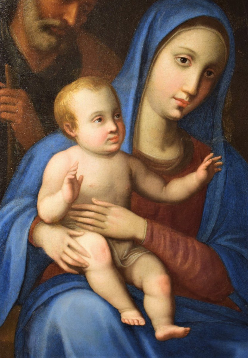 Sainte Famille avec Sainte Anne  G,B. Salvi  Sassoferrato (1609-1685)-photo-3
