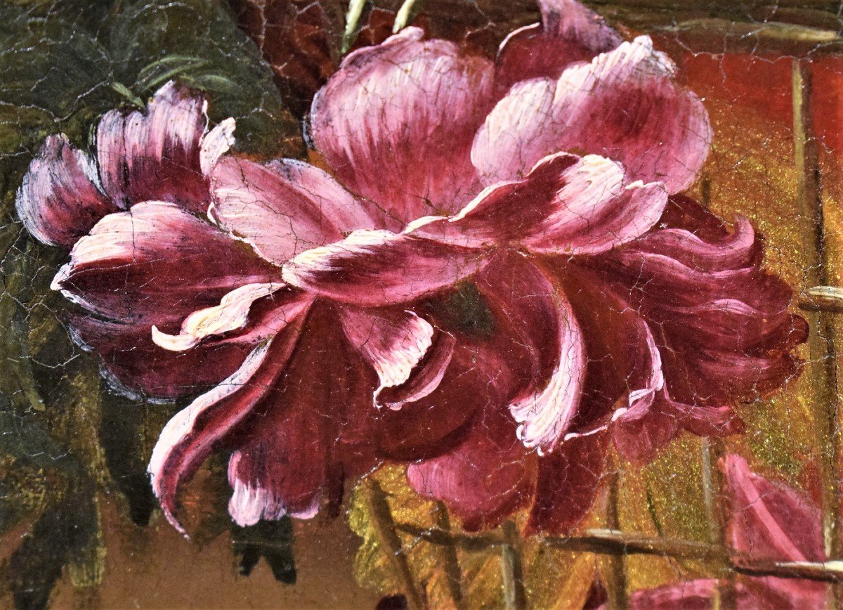 Nature morte de fleurs - Maître des Fleurs Guardeschi - XVIIIème-photo-7