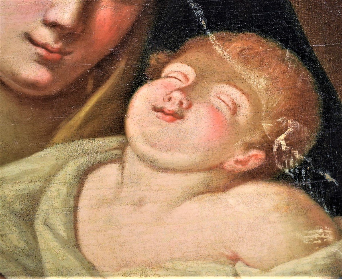 Virgin With Sleeping Child - Emilian Master Of The '700-photo-1