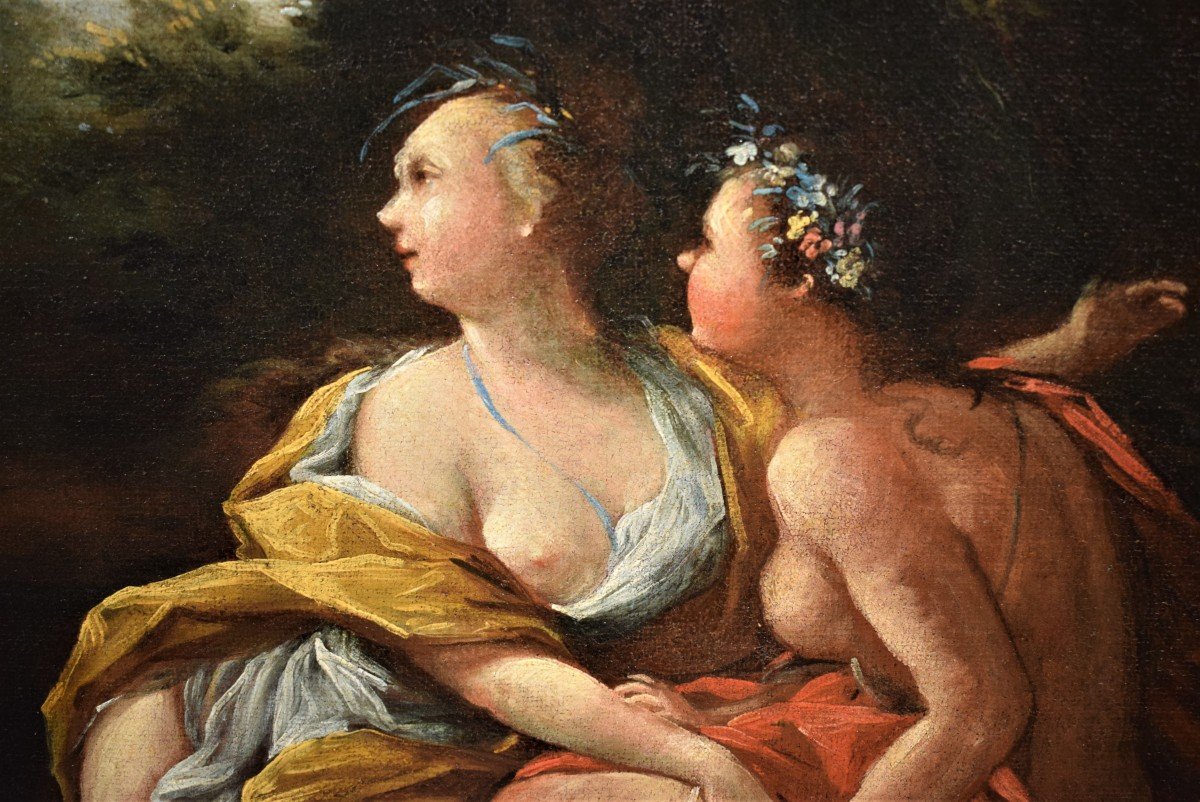 Paire de Scènes Mythologiques  1) Apollon et Daphné  -photo-5