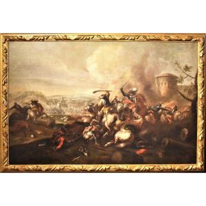 "battle" Jacques Courtois The Burgundian (saint Hippolyte 1621 - Rome 1676)