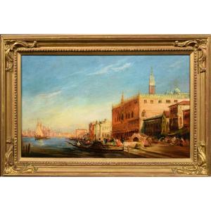 Venise, Bassin de Saint-Marc - Ecole française du XIXème siècle