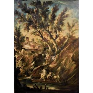 Paysage Fantastique - Alessandro Magnasco (gênes 1667 - 1749) Attr.