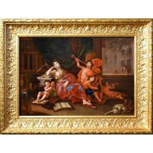  allégorie Du Théâtre  - Charles-andré Van Loo (nice 1705 - Paris 1765)