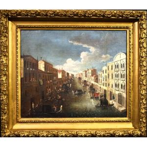 Venise, défilé de gondoles sur le canal - Gabriel Bella, (Venise 1730-1799)