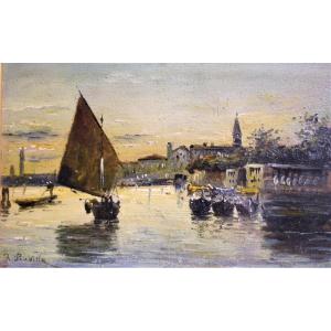 Venice  - Francisco Pradilla Ortiz (saragosse 1848 - Madrid 1921)