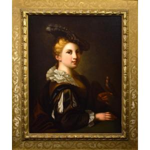 Portrait d'une jeune noble dame - Jean-Baptiste Greuze (1725 –1805) attr.