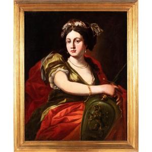 Allegory Of Fortitude - Emilian Artist  Of The17th Century