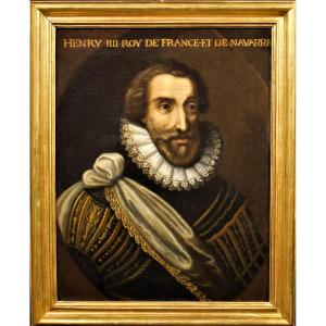 Portrait d'Henri IV, roi de France et de Navarre - école française fin du 16ème siècle