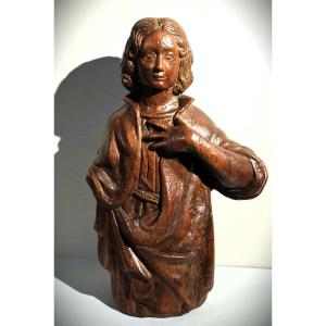  Saint Jean - Sculpture en bois  - école française du XVIe siècle