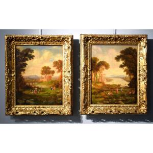 Arcadian Landscapes - 18th-century Roman School