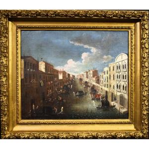 Venise, défilé de gondoles sur le Canal Sensa - Gabriele Bella (Venise 1730-1799)