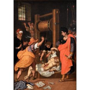 The Martyrdom Of St. Erasmus - Circle Of Frans Francken II (antwerp, 1581–1642)