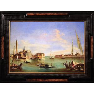 Venise, l'île de San Giorgio - école de Francesco Guardi - XIXe siècle