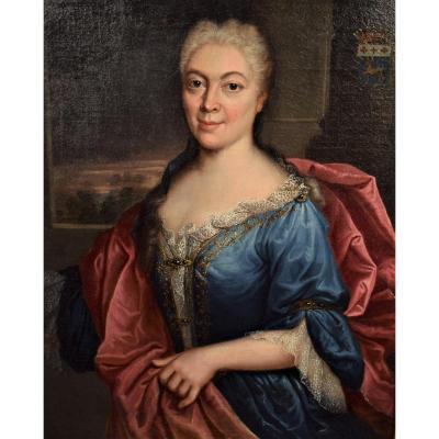  Paire De Portraits Atelier De Nicolas De Largillière Vers 1730