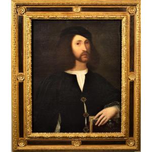 Portrait d'homme dans le goût de la Renaissance vénitienne.