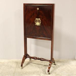 Ancien Billet doux Secrétaire de dame d'époque Restauration en acajou - 19ème