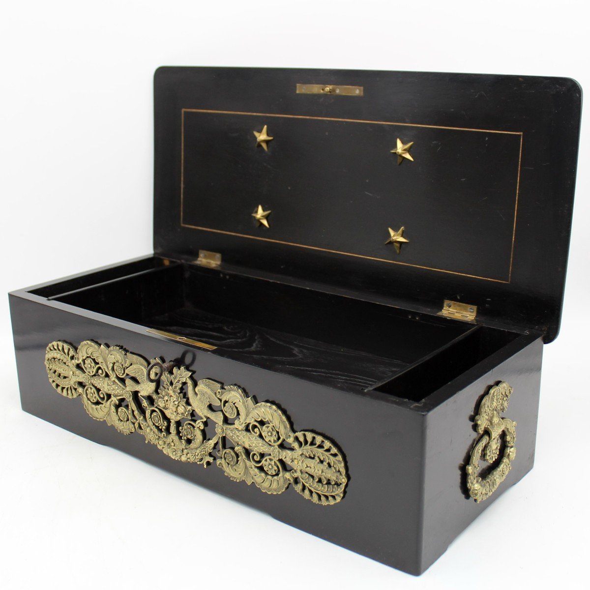 Ancien Coffret Boîte à bijoux d'époque Napoleon III en marqueterie - 19ème-photo-3