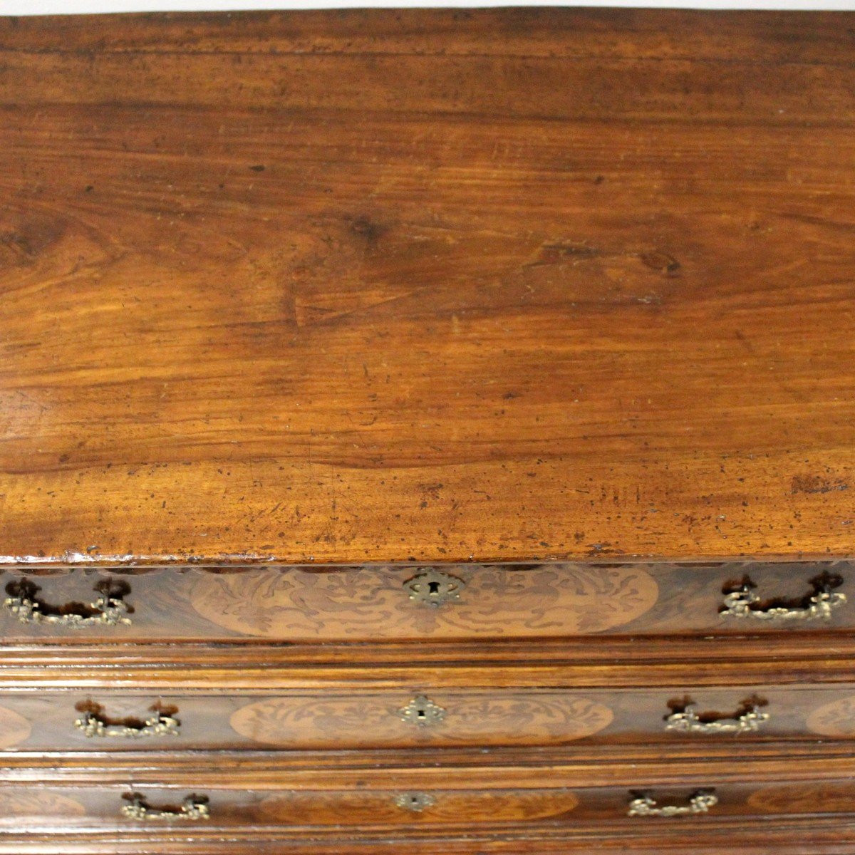 Antique Dresser Chest Of Drawers Canterano In Walnut Inlaid – Italy 18th-photo-5