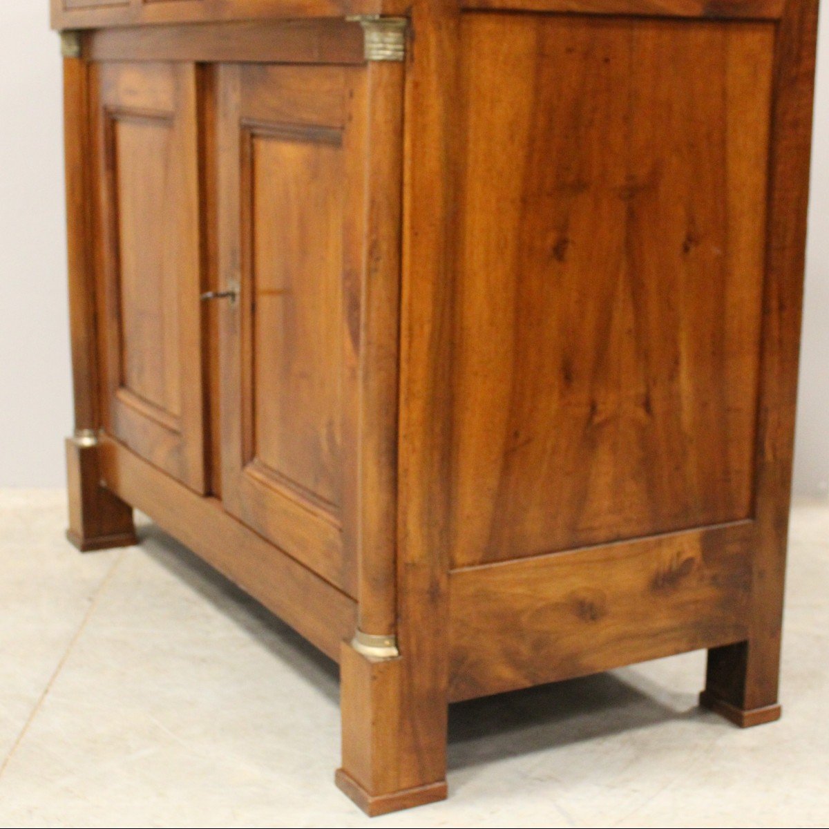 Antique Empire Sideboard Dresser Cabinet Cupboard Buffet In Walnut - 19th-photo-6