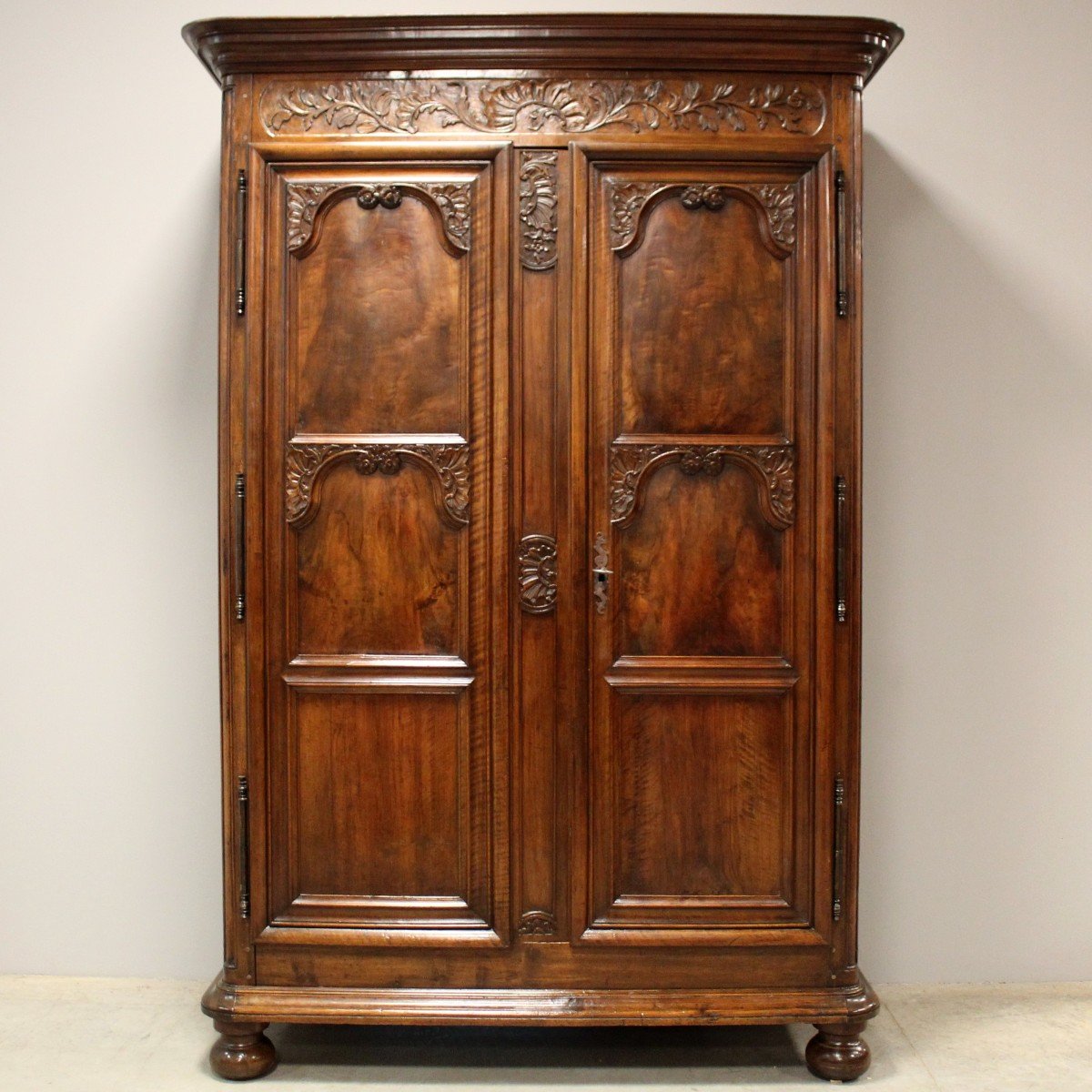 Ancien Armoire Buffet d'époque Régence en noyer - 18ème-photo-2