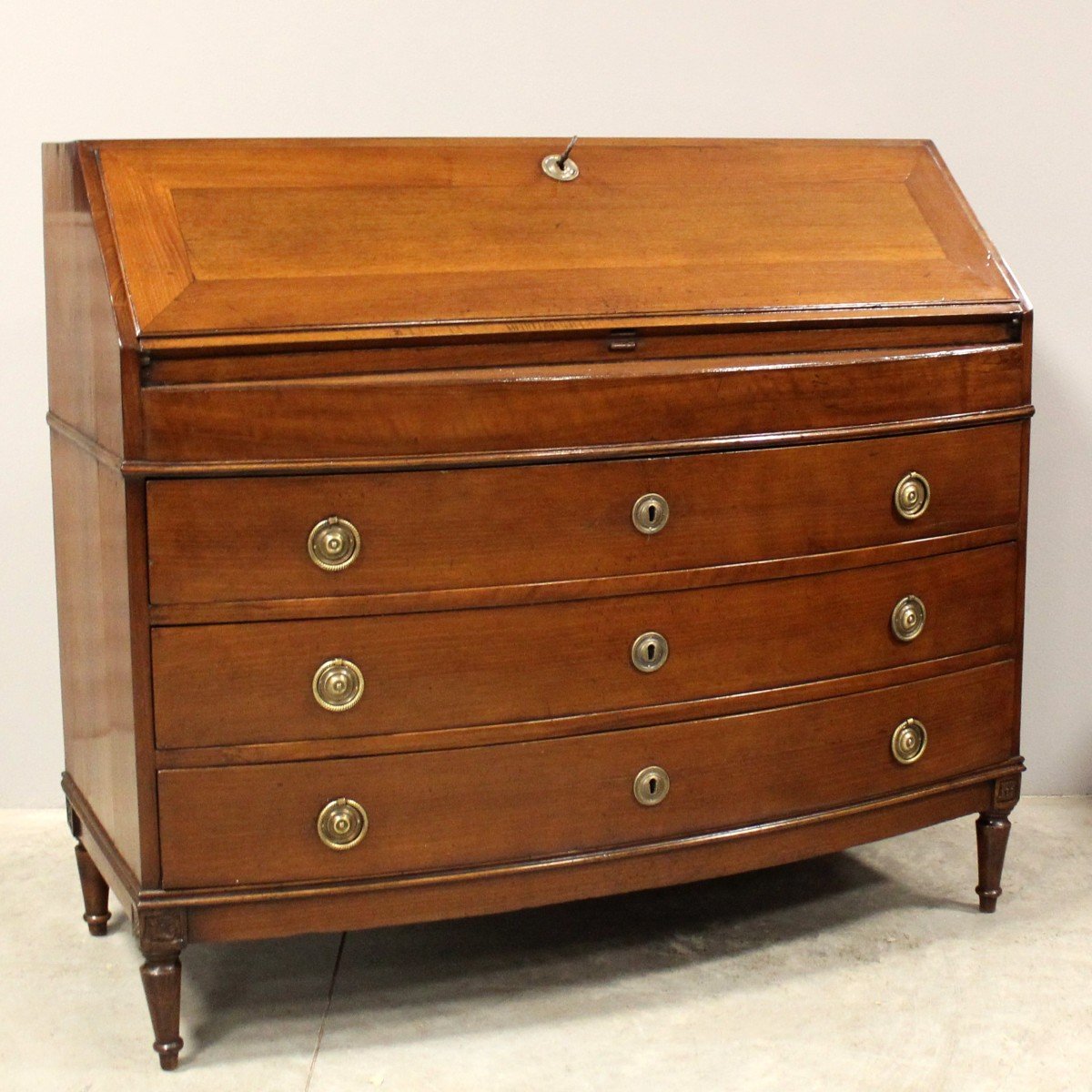 Antique Louis XVI Secretaire In Walnut - Italy 18th-photo-2