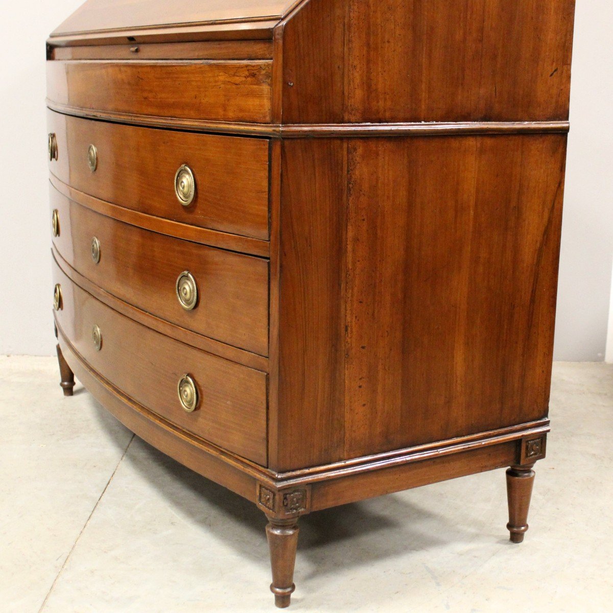 Antique Louis XVI Secretaire In Walnut - Italy 18th-photo-4